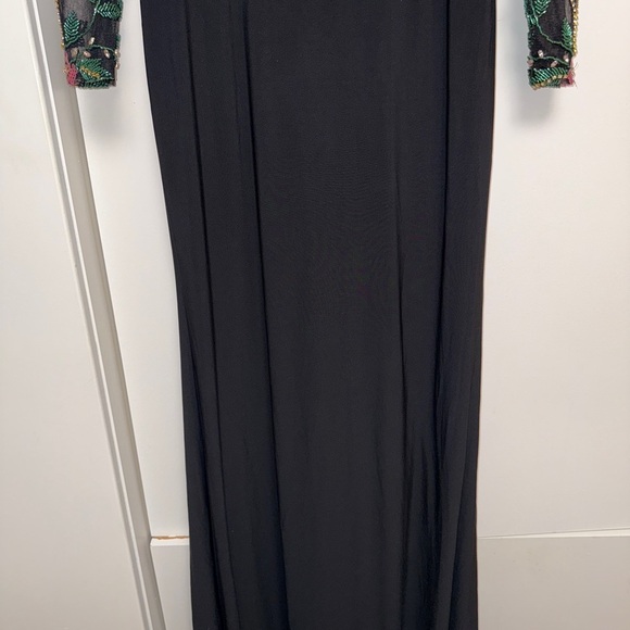 NWT | Mac Duggal 67870 Beaded Illusion High Neck Trumpet Gown Size 4 - Picture 7 of 14